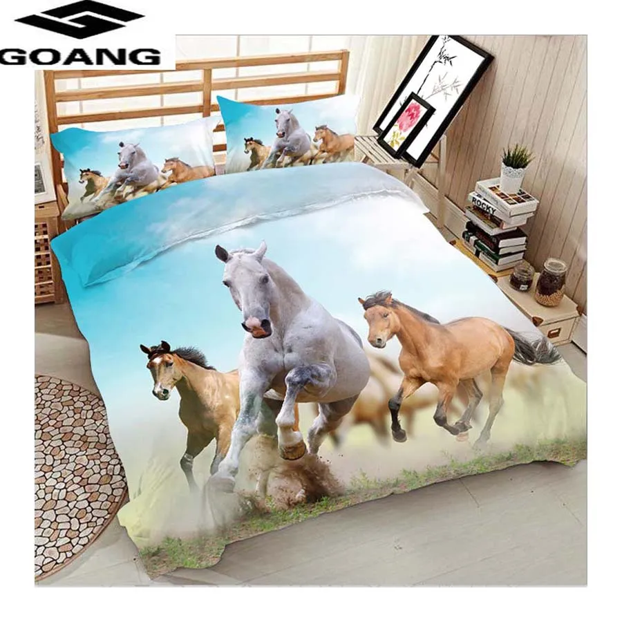 

GOANG hot sale bedding set bed cover single duvet cover set and pillowcases kids bedding set linens home textiles horse bedding