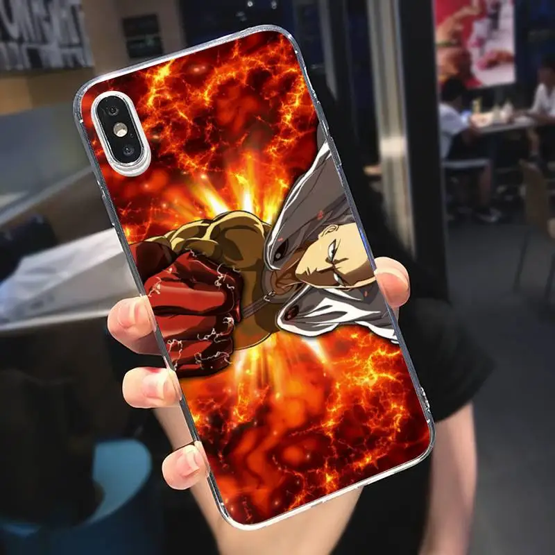 

One Punch Man Japan anime Phone Case Transparent soft For iphone 5 5s 5c se 6 6s 7 8 11 12 plus mini x xs xr pro max