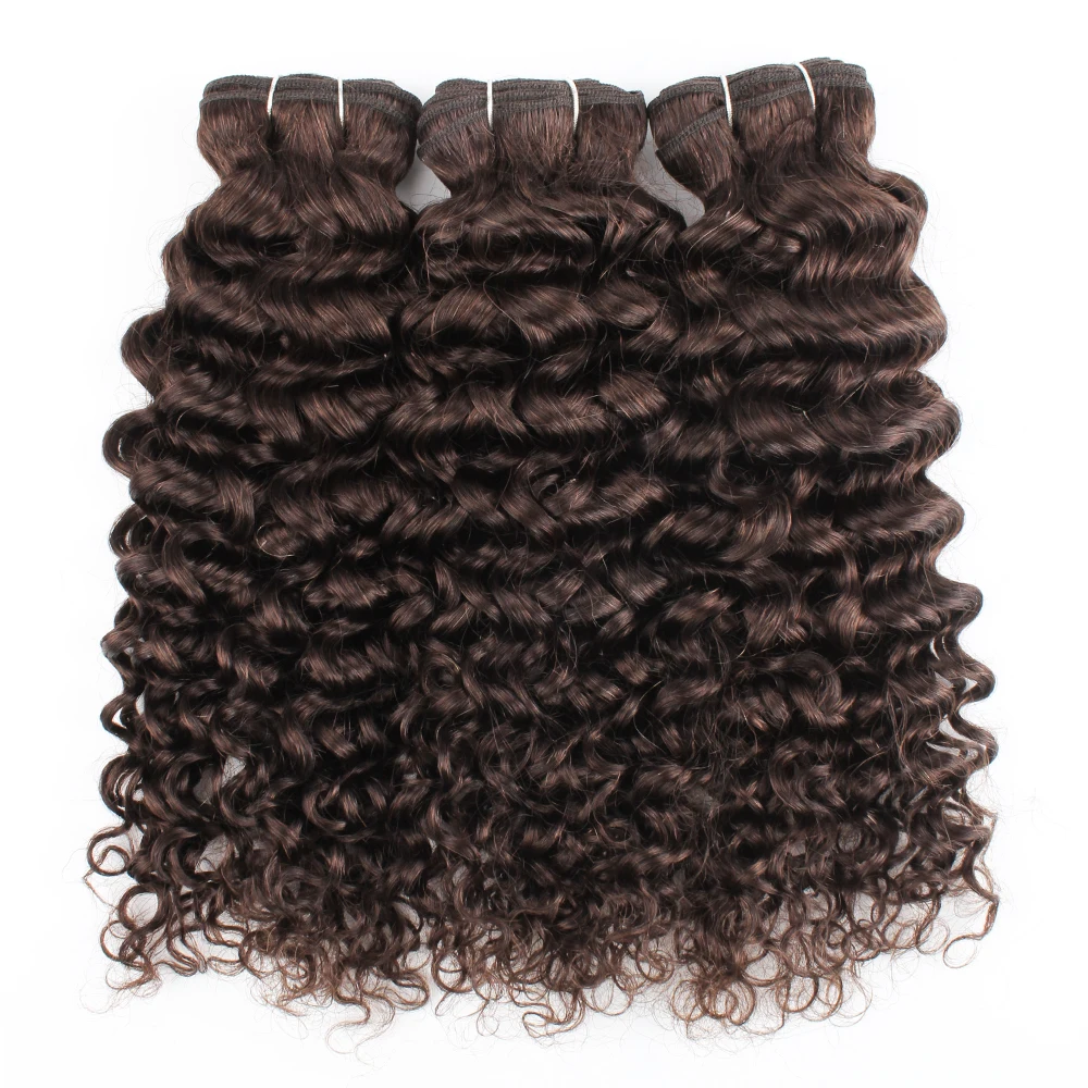 Kisshair цвет #2 волнистые волосы пряди 3/4 шт. самый темный коричневый индийские