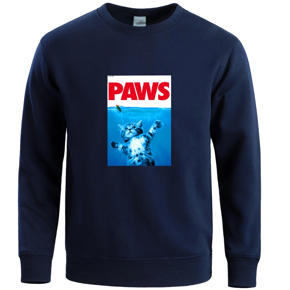 

Funny Cat Paws Mouse Cats Crewneck Hoodie Printed Top Men Hoodies Winter Warm Pullover Fitted Outdoor Street Casual Sweatshirt