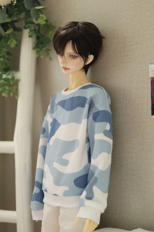 

BJD baby blue camouflage mesh hoodie T-shirt 4 point 3 point uncle