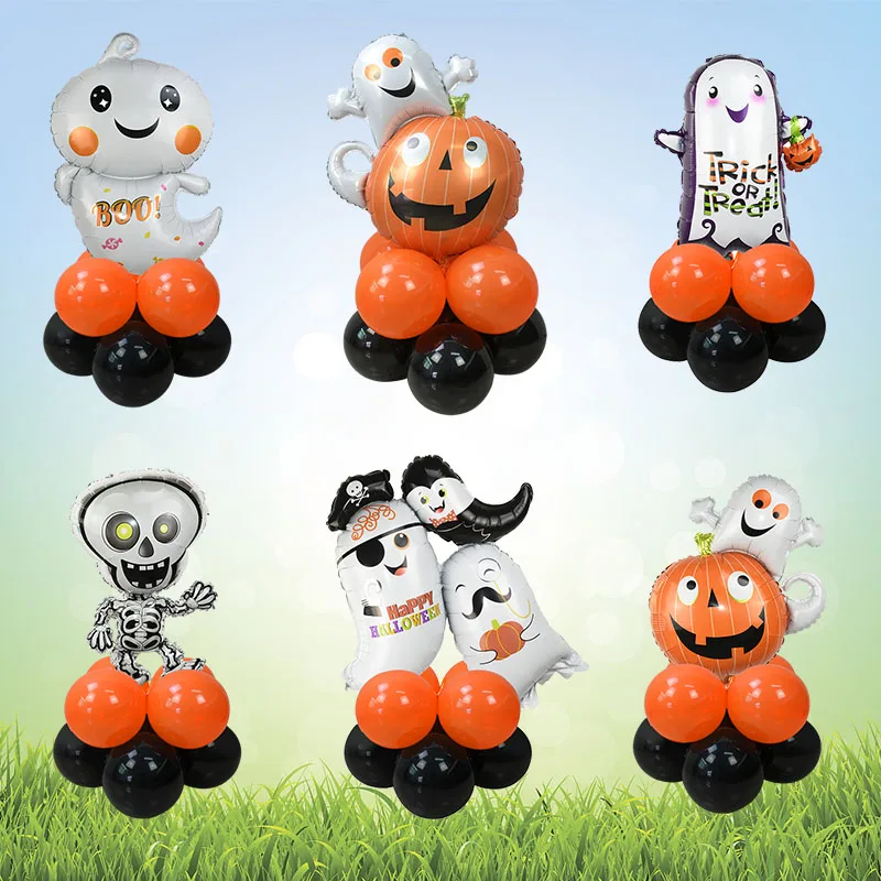 1 Set Halloween Foil Balloons Black Orange 10inch Latex Ballon Inflatable Globos Decor DIY Festival Party Supplies | Дом и сад