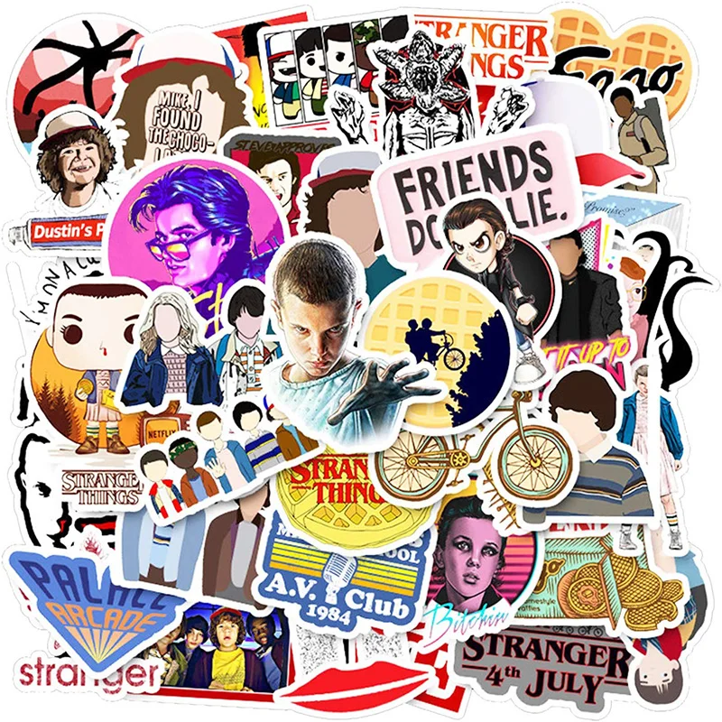 50 шт в наборе очень странные дела Стикеры дома Украшения спальню стены бутылка