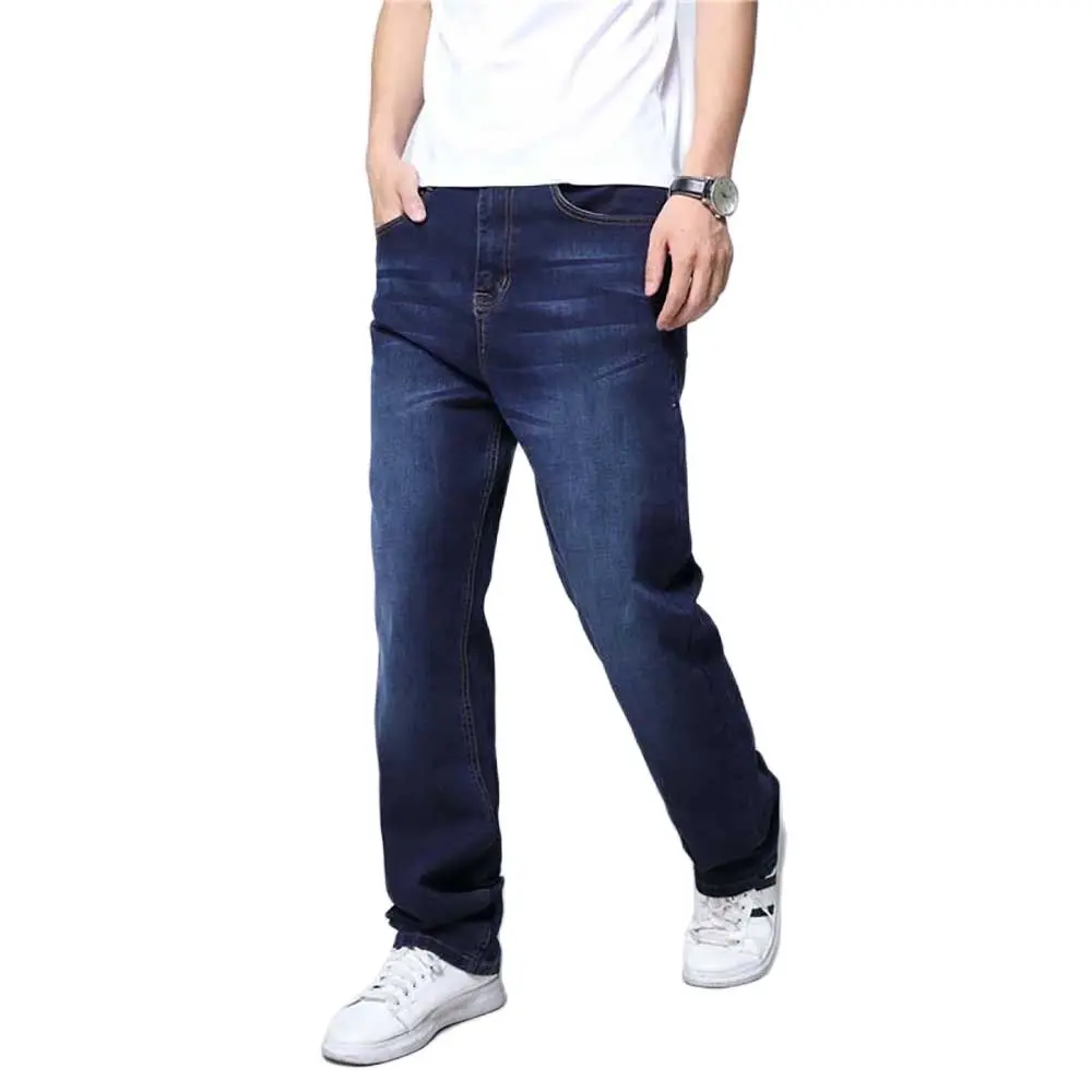 Новая мода Рваные джинсы для Для мужчин Повседневное синие Прямые Свободные