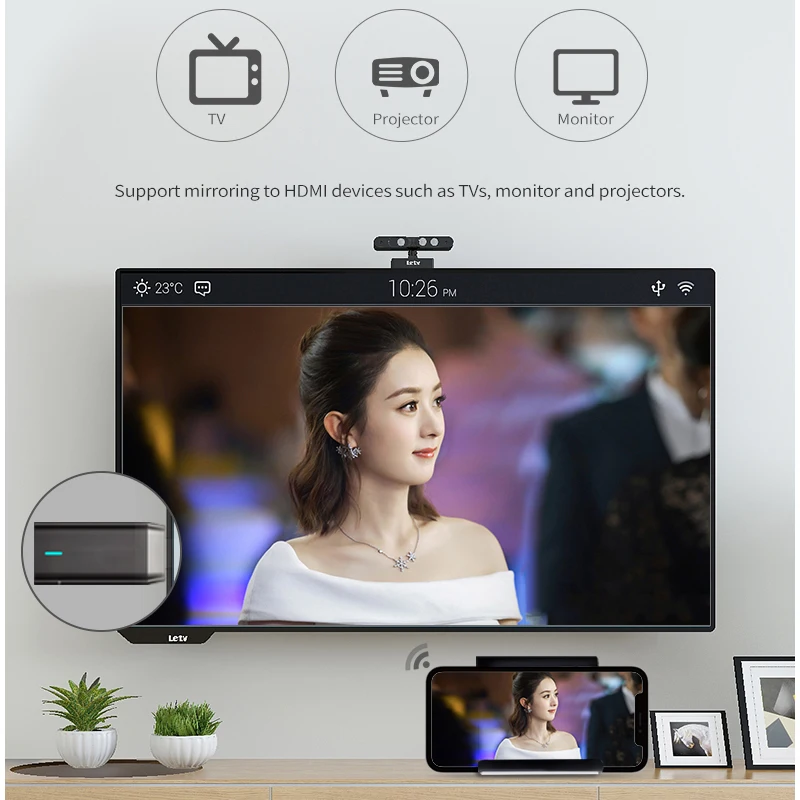 Пульт для телевизора с подсветкой беспроводной 2 4G/телефон два диапазона адаптер