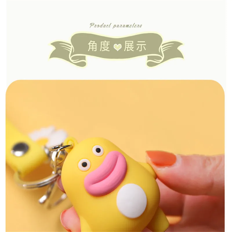 

Creative Cartoon Sausage Keychains Mouth Ugly Monkey Frog Doll Keyring Car Student Backpack Bag Small Gift Pendant Keychain Cute