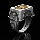 Винтажные золотистые и Серебристые молитвенные кольца с буксировкой тона Девы Марии, модные ювелирные изделия, кольцо на палец в стиле ретро, подарочное кольцо для вечеринки