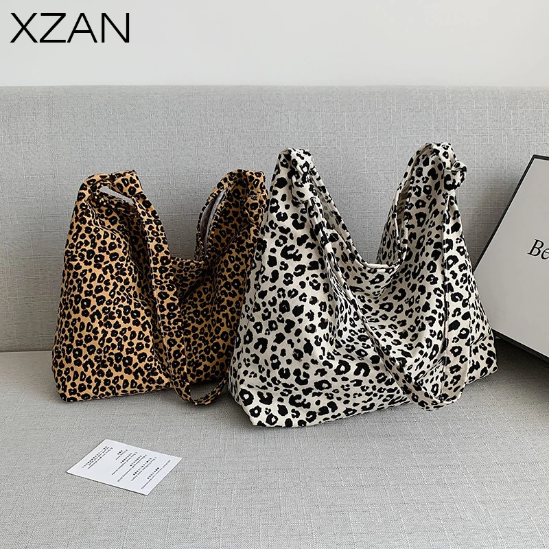 

Вместительная Холщовая Сумка-тоут для женщин, модный брендовый дизайнерский роскошный трендовый тоут с леопардовым принтом, Повседневная ...