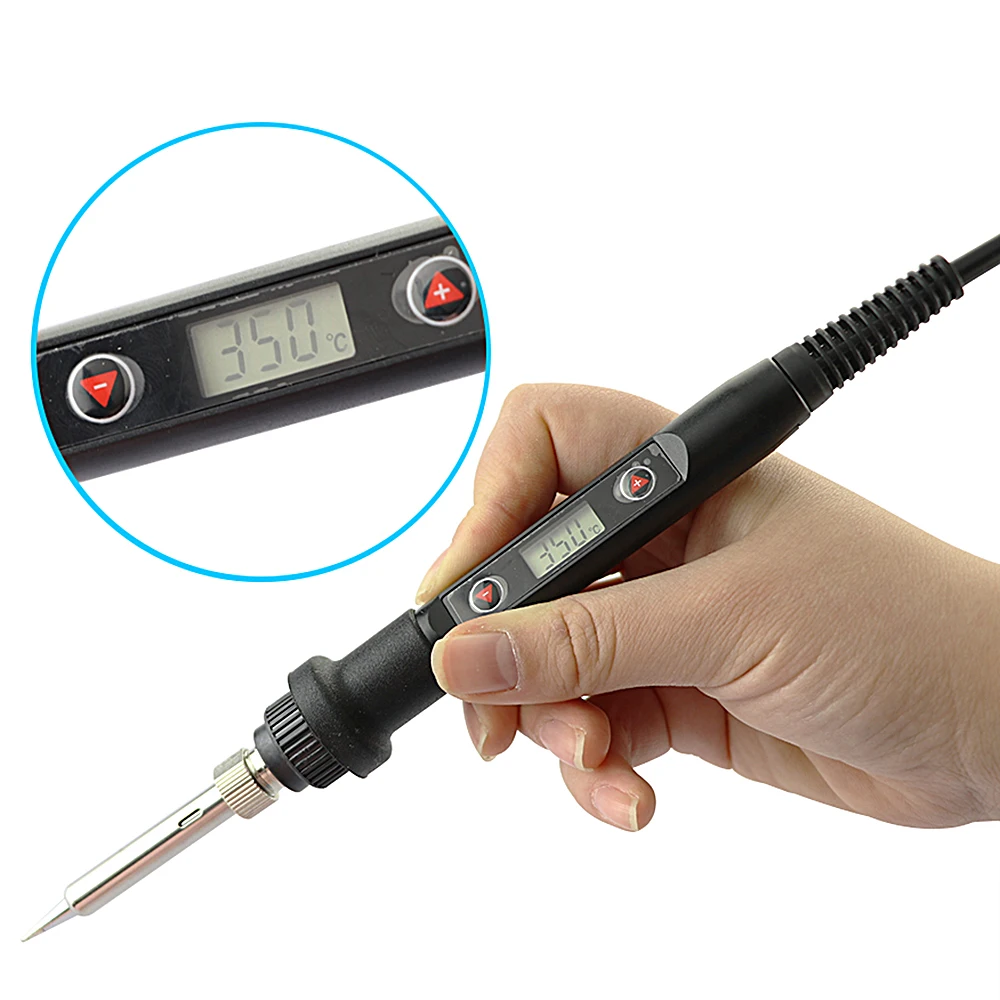 electric soldering iron 80W Electric Soldering iron LCD Digital Display Adjustable Temperature 110V / 220V Rework Welding Solder Tools electronics soldering kit