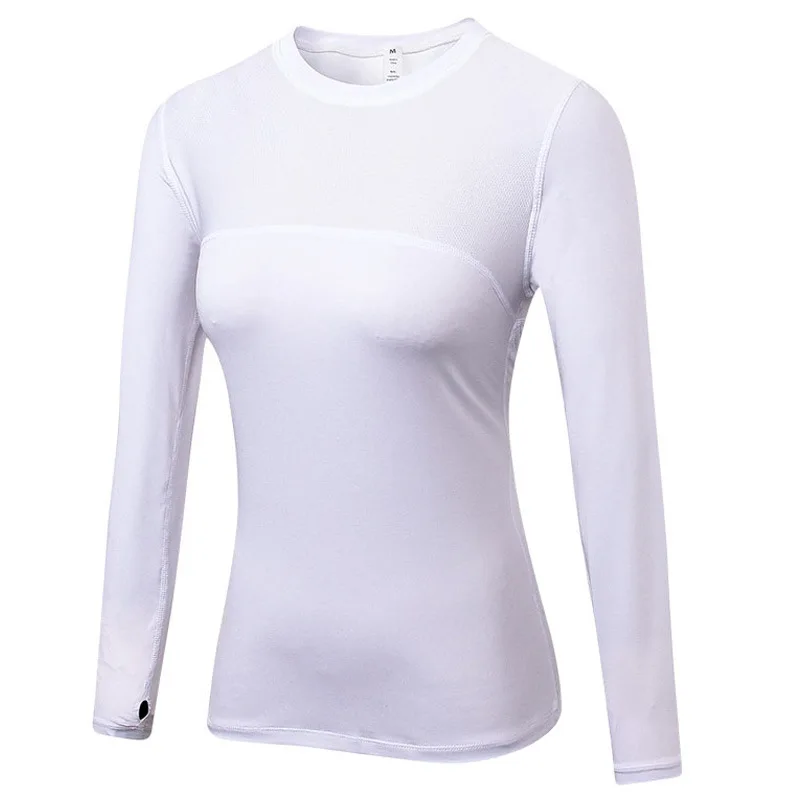 Compression Running Shirts Quick Drying Tops Fitness Tights Mesh Gym Clothing Thermal Underwear Blouse Yoga Training Rashguard