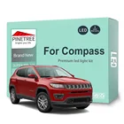 Комплект светодиодных комнатных ламп для Jeep Compass 2007-2015 2016 2017 2018 2019, светодиодные лампы для внутреннего освещения, купольная карта Canbus без ошибок