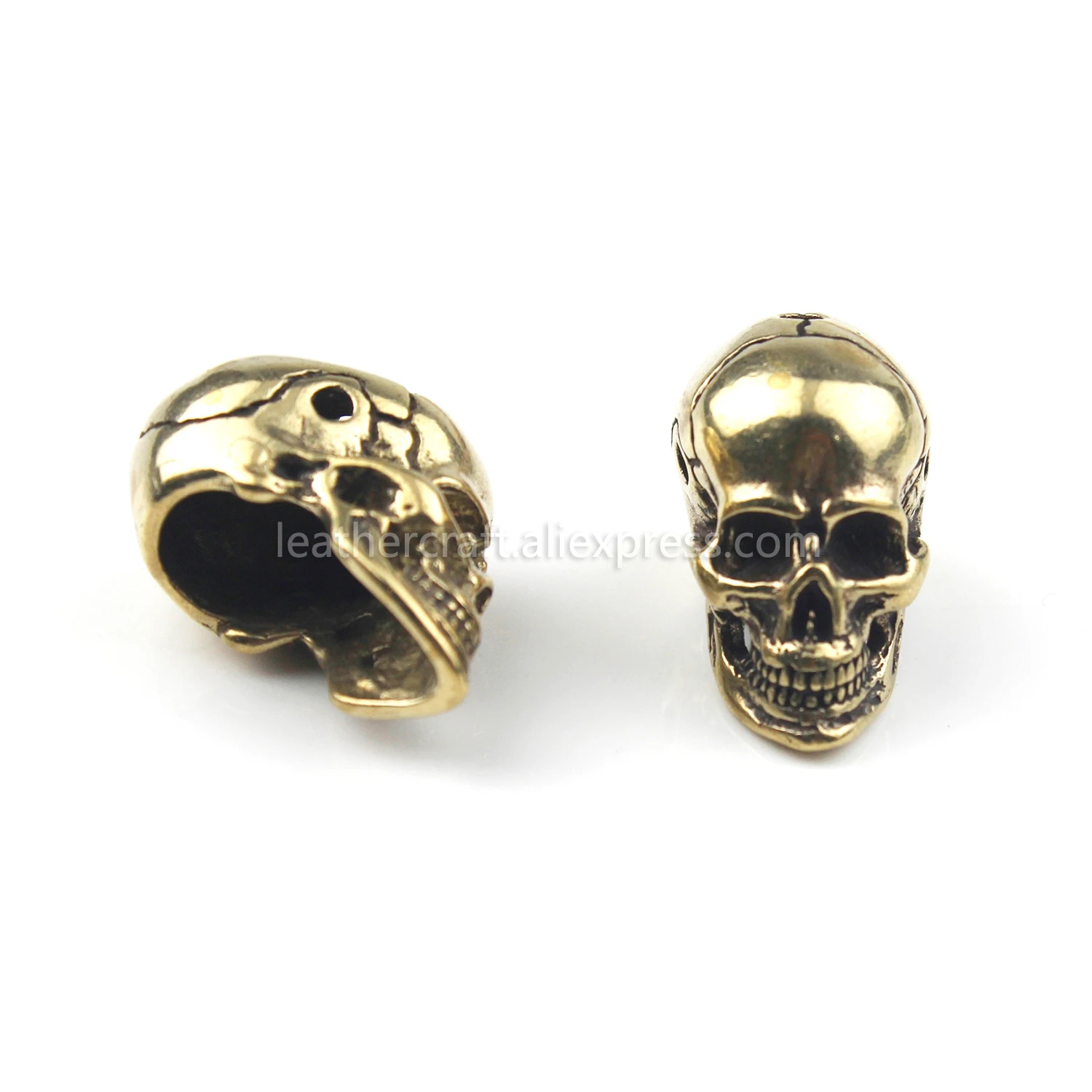 1 шт. новый кулон в виде черепа ретро из латуни полированный панк Байкерский