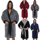 Мужские зимние теплые халаты, толстая удлиненная плюшевая шаль, халат, кимоно, домашняя одежда, халат с длинным рукавом, пальто, новинка 2021, лидер продаж