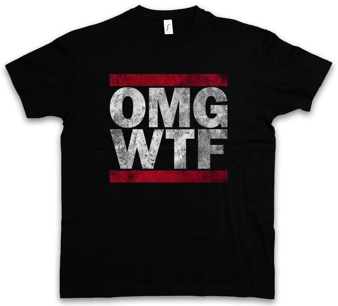 Модные летние Изделие из хлопка с короткими рукавами Omg футболка надписью WTF