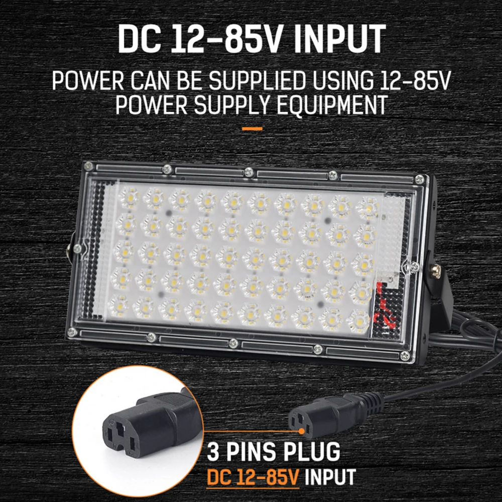 50W LED Spotlight RGB Flood Light 220V Outdoor Waterproof Floodlight DC12-85V Led Reflector led spot light with Remote Control | Лампы и