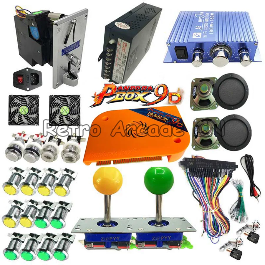 Pandora box 9D 2226 в 1 аркадная Версия светодиодный кнопочный diy Набор для аркадного