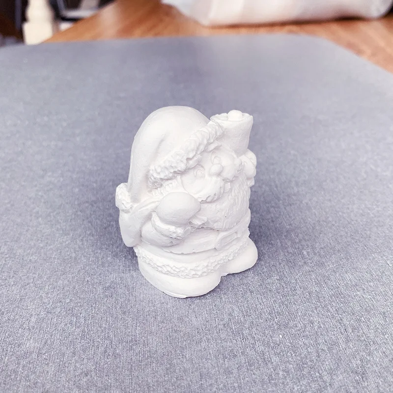 Силиконовая 3D форма в виде Санта-Клауса зернистые полимерные формы для украшения