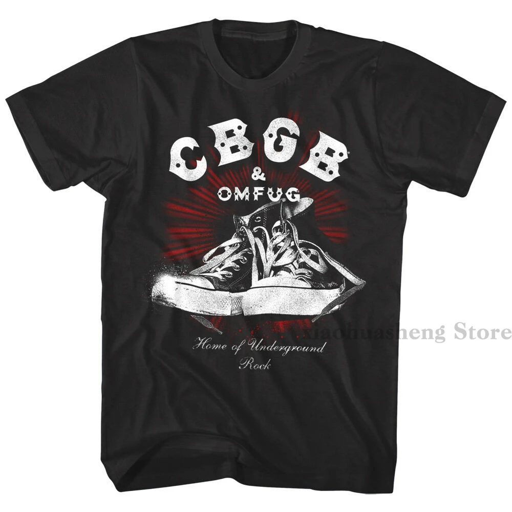 CBGB OMFUG Chuck tayпри кроссовки Мужская футболка NYC панк рок концерт музыка Мерч 100%