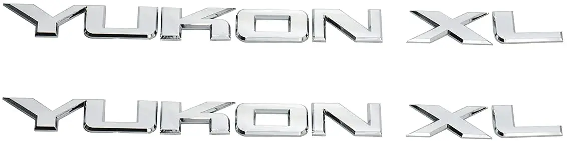 

2 Sets Yukon Xl Emblem 3D Letter Nameplates Badge (Chrome)