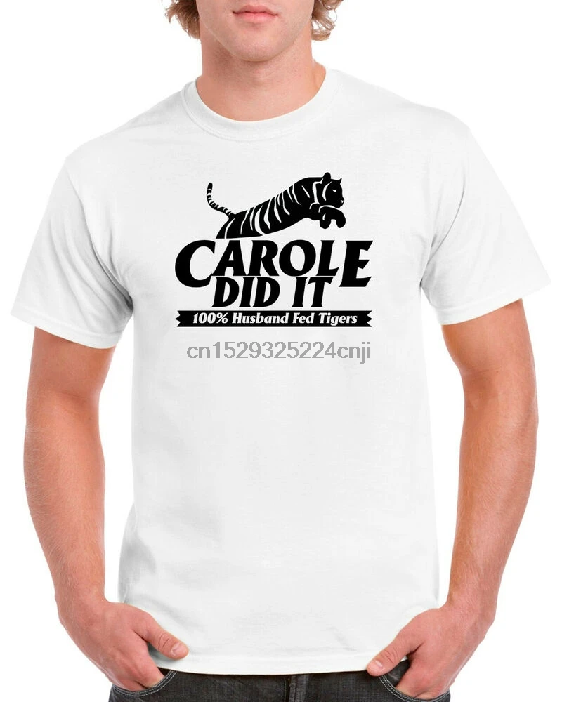 Кэрол сделали это 100% муж Fed Тигры хлопок круглый вырез горловины короткий рукав