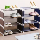 Регулируемая стойка для хранения, стойка для хранения обуви из нетканого материала, шкаф для прихожей, съемная стойка для хранения обуви, сделай сам, легко устанавливается полка для обуви обувница