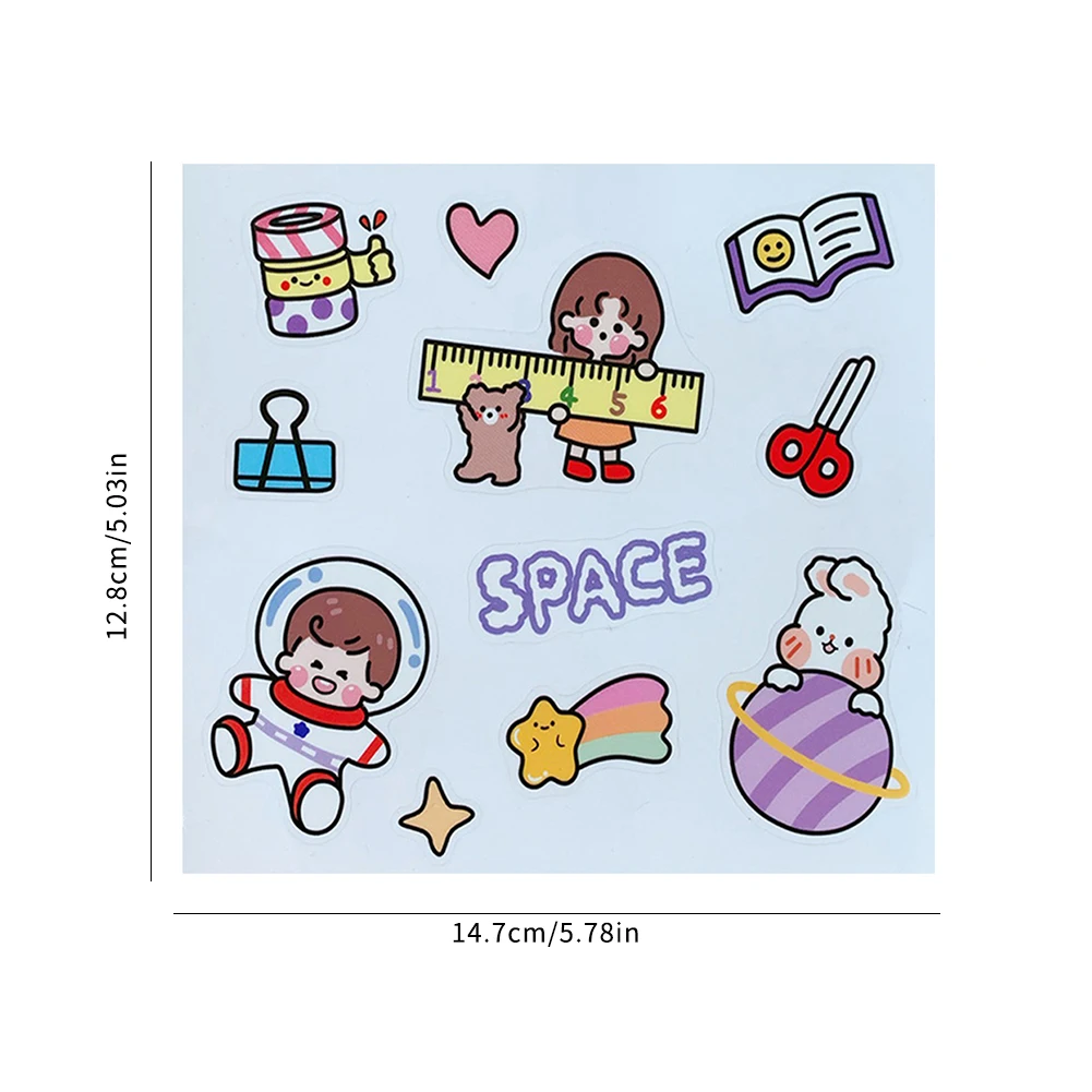 

Cute Stickers DIY Kids Seal Stickers Waterproof Hand Bill Laptop Decoration Stationery Tape Girl Sticker Scrapbook Stationery