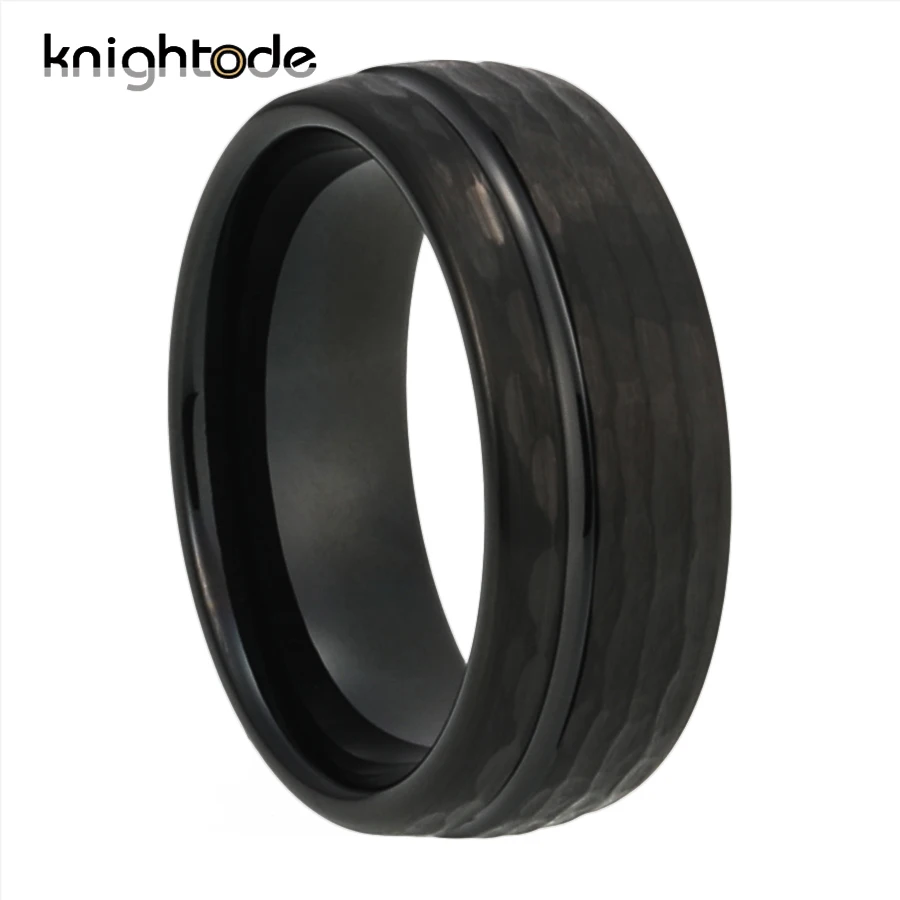 8 мм Для мужчин Вольфрам жемчужные кольца из белого золота мульти граненый