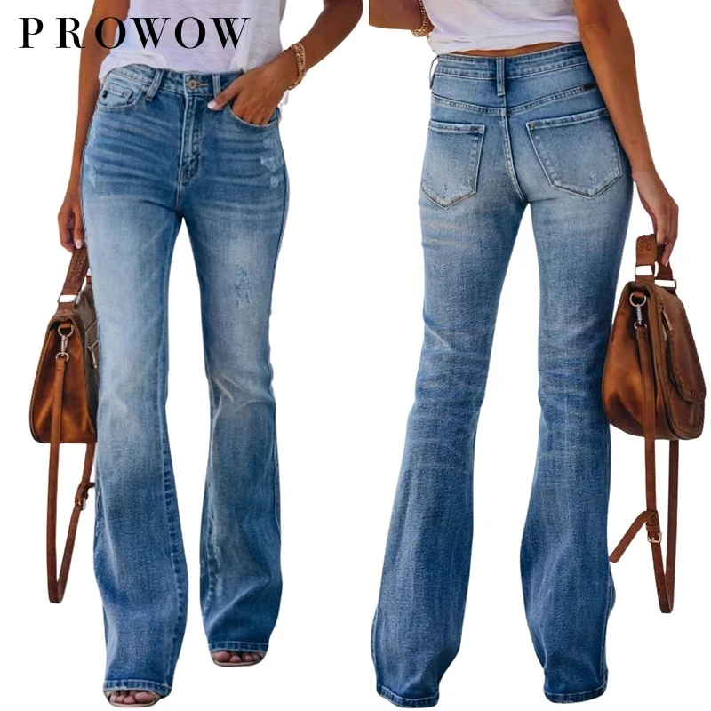 

Prowow High Waist Jeans For Women Slim Stretch Denim Jean Bodycon Tassel Belt Bandage Skinny Push Up Jeans Woman 2021 New