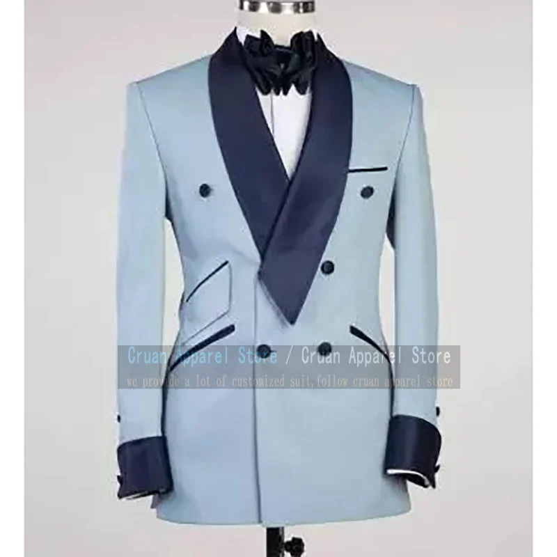 

Новейший модный синий свадебный мужской костюм из 2 предметов под заказ приталенное официальное платье для жениха смокинг мужской блейзер под заказ комплект из жакета и брюк