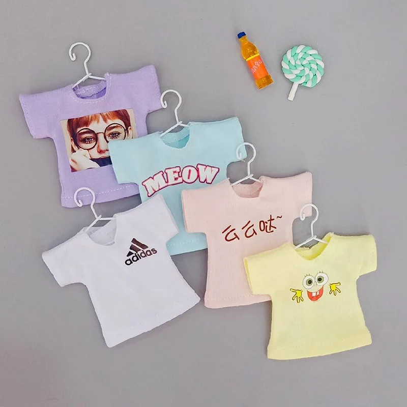 Повседневная Одежда для кукол Blyth, футболка с коротким рукавом для blyth, ob24, barbies, одежда для «пуллип» для 1/6, аксессуары для кукол