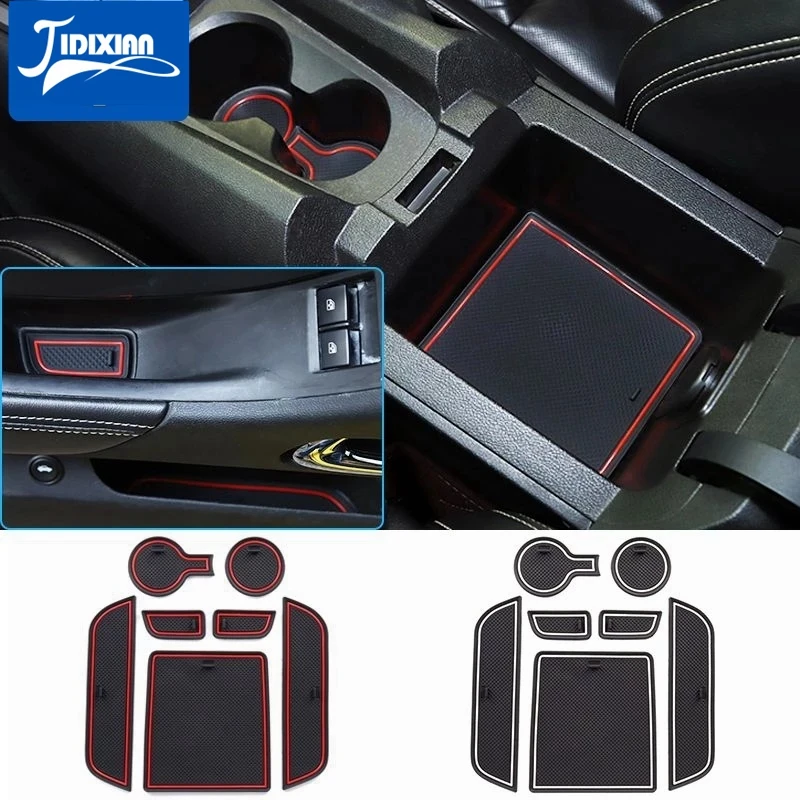 

Gate Slot Door Groove Non-slip Cup Holder Mat Pad Fit for Chevrolet Camaro 2012 2013 2014 2015 2016 Interior Accessories