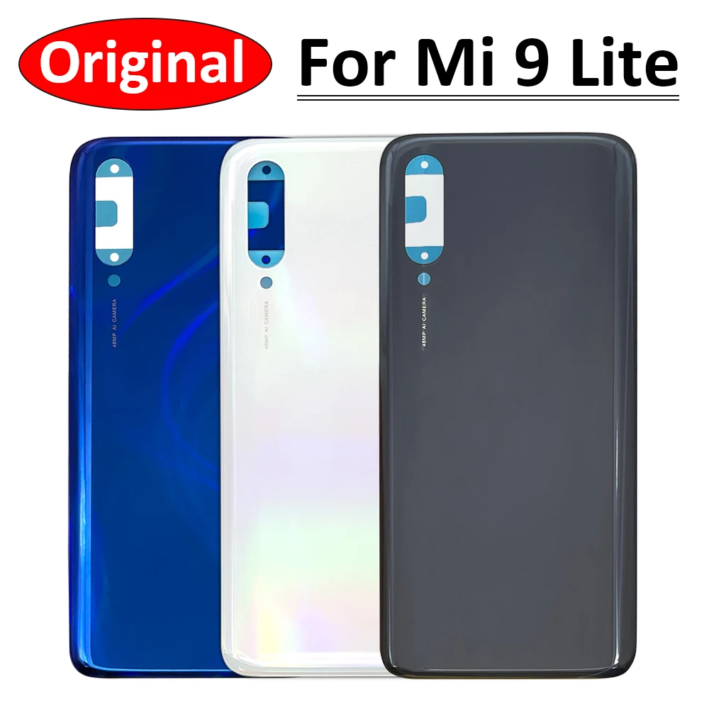 

100% Original Glass Back Cover Case For Xiaomi Mi9 Mi 9 Lite CC9 CC 9 With Adhesive Sticker Stickers With Logo