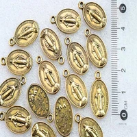 100 pieces catholic yellow santa maria medal amulet medal