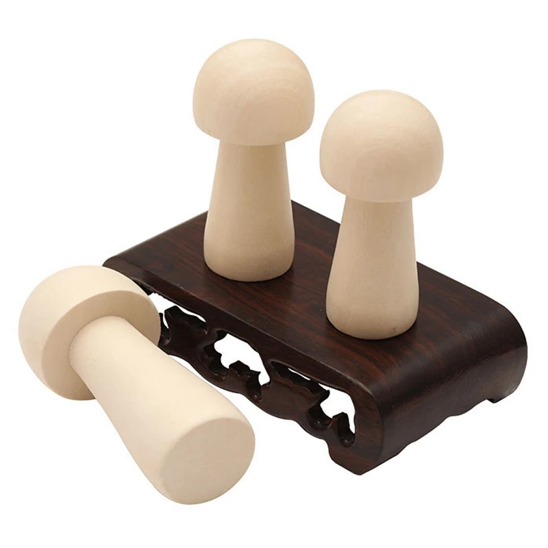 10 шт. деревянная кукла Грибная голова маленькая скульптура DIY живопись колышки