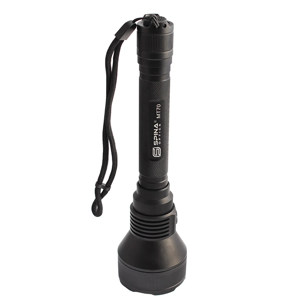 Тактическая перезаряжаемая вспышка T70 светильник длиной 1 км для самообороны