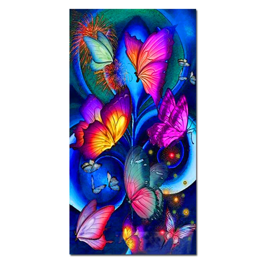

5D Coloful Butterfly Diy Diamond Painting Full Square Round Drill Mosaic Diamond Embroidery Cross Stitch VerticvalZP-4826