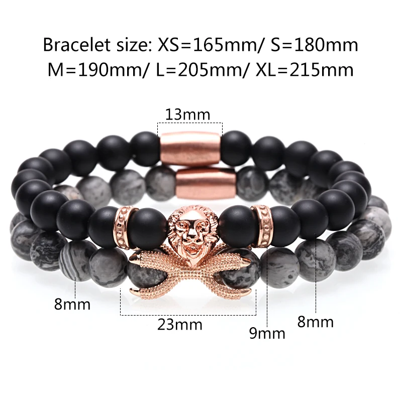 Mcllroy Амулеты Браслет/Мужчины/Женщины/роскошь/каменные бусы/нержавеющая сталь