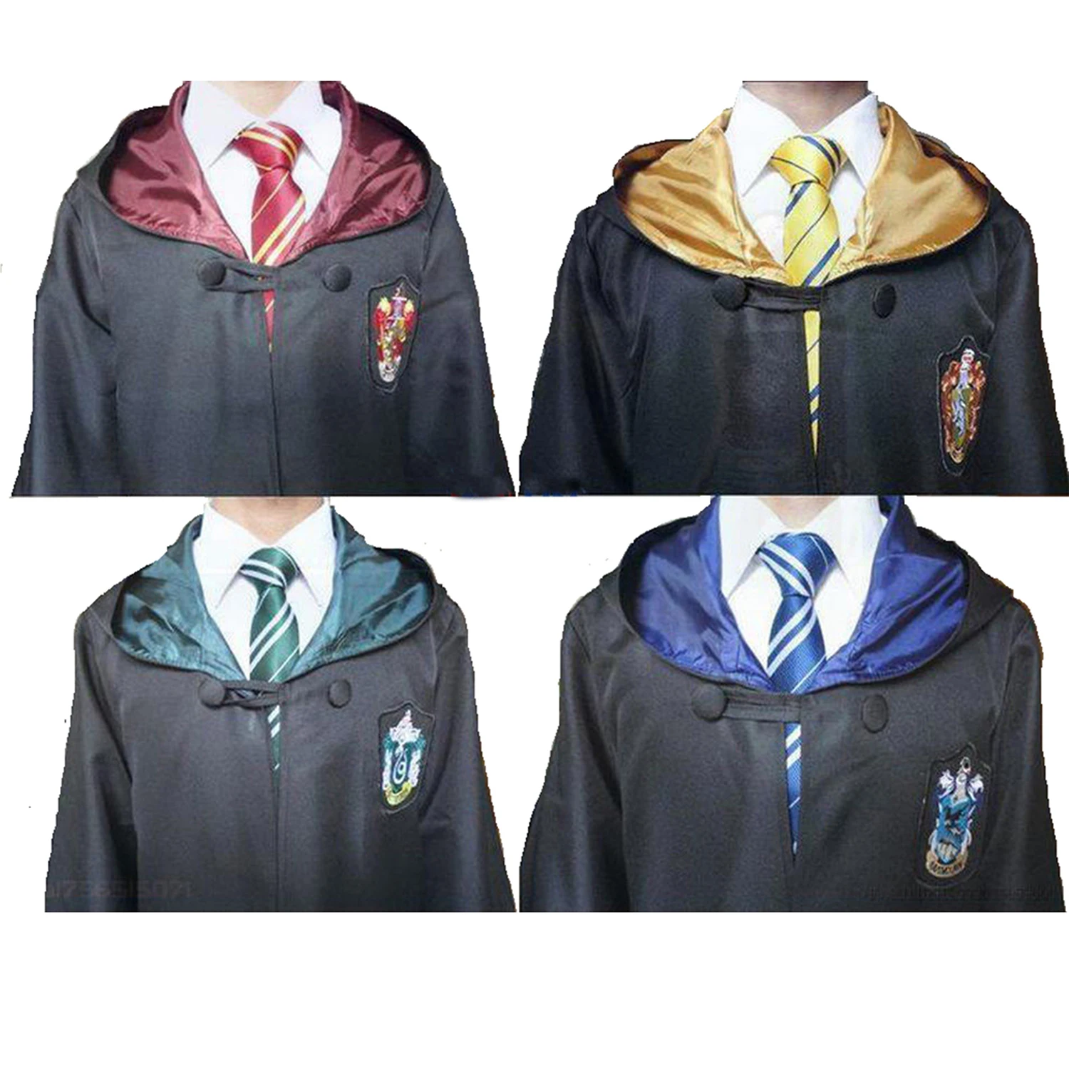 Карнавальный костюм Поттер халат плащ с галстуком шарф Ravenclaw Гриффиндор Hufflepuff Слизерин Поттер Костюм