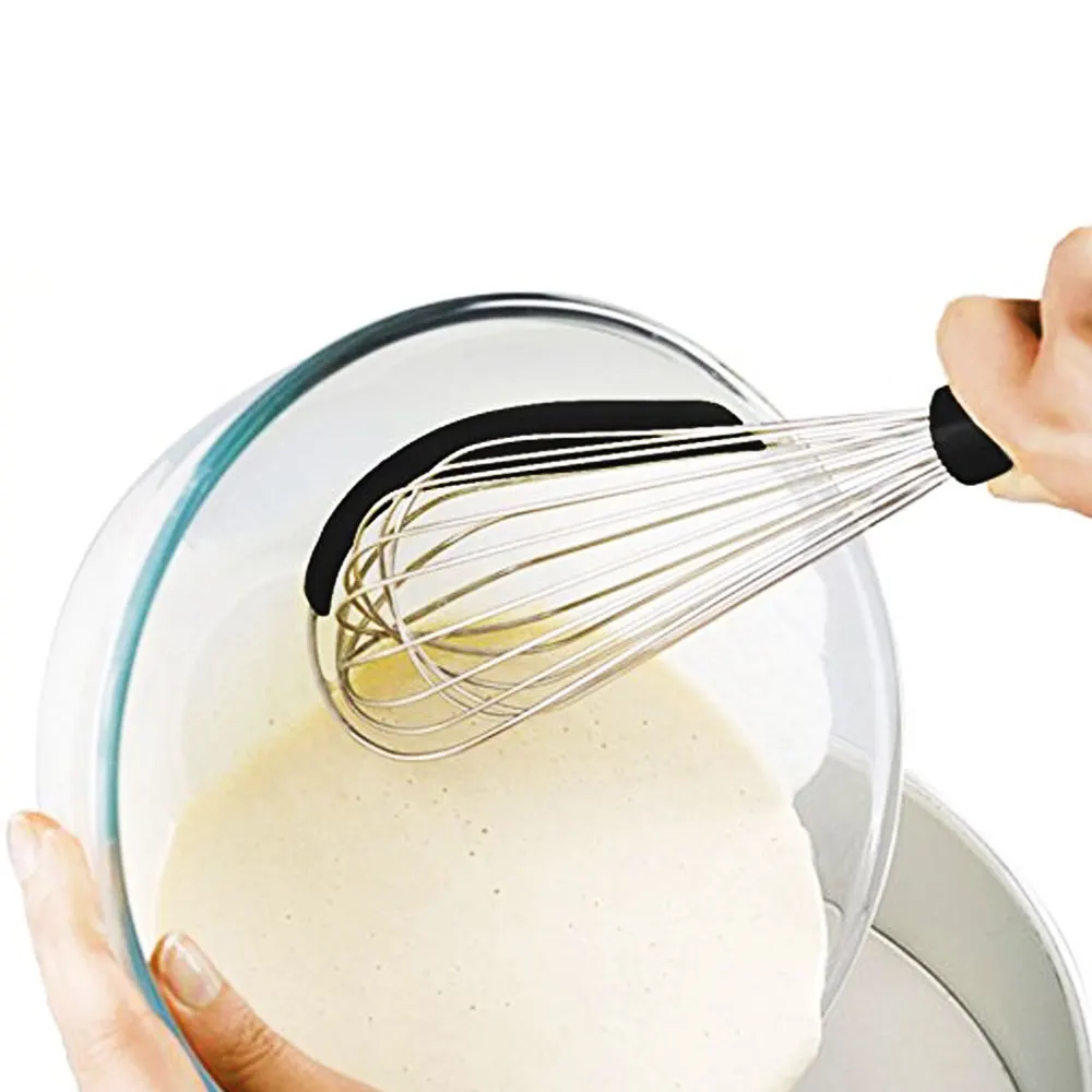 1 шт. венчик из нержавеющей стали яйцо и для молока силиконовые ручки 2 в со