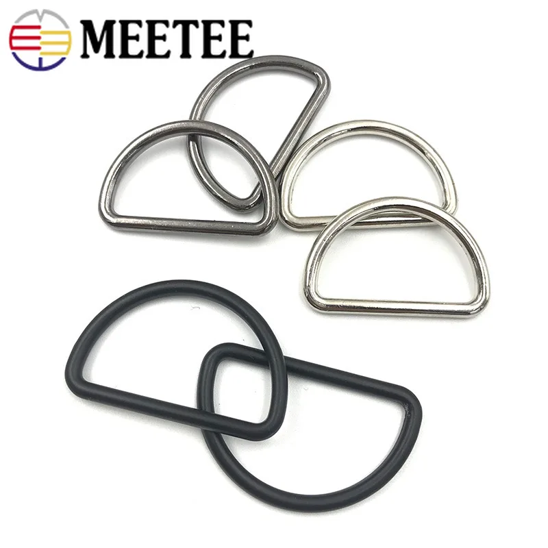 Meetee 10 шт. 10-50 мм Металлические пряжки d-образные кольца тесьма для ремня ошейник