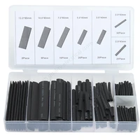127pcs heat shrink tube sleeve 21 black electronic diy kit insulation sleeving polyolefin shrinking assorted tubing wire cable