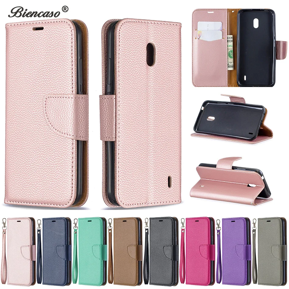 Однотонные чехлы книжки с рисунком личи для Nokia 1 Plus 2 3 5 6 7 чехол мобильный телефон