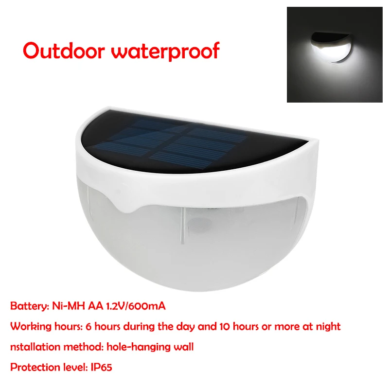 Водонепроницаемый тропинка забор авто вкл/выкл полукруглый светодиодный