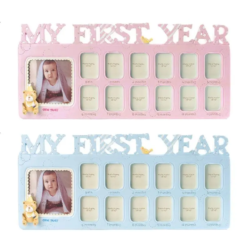 

Handmade DIY Baby 12 Months Growth Record Commemorate Kids Growing Memory Gift Display Photo Frame N84E