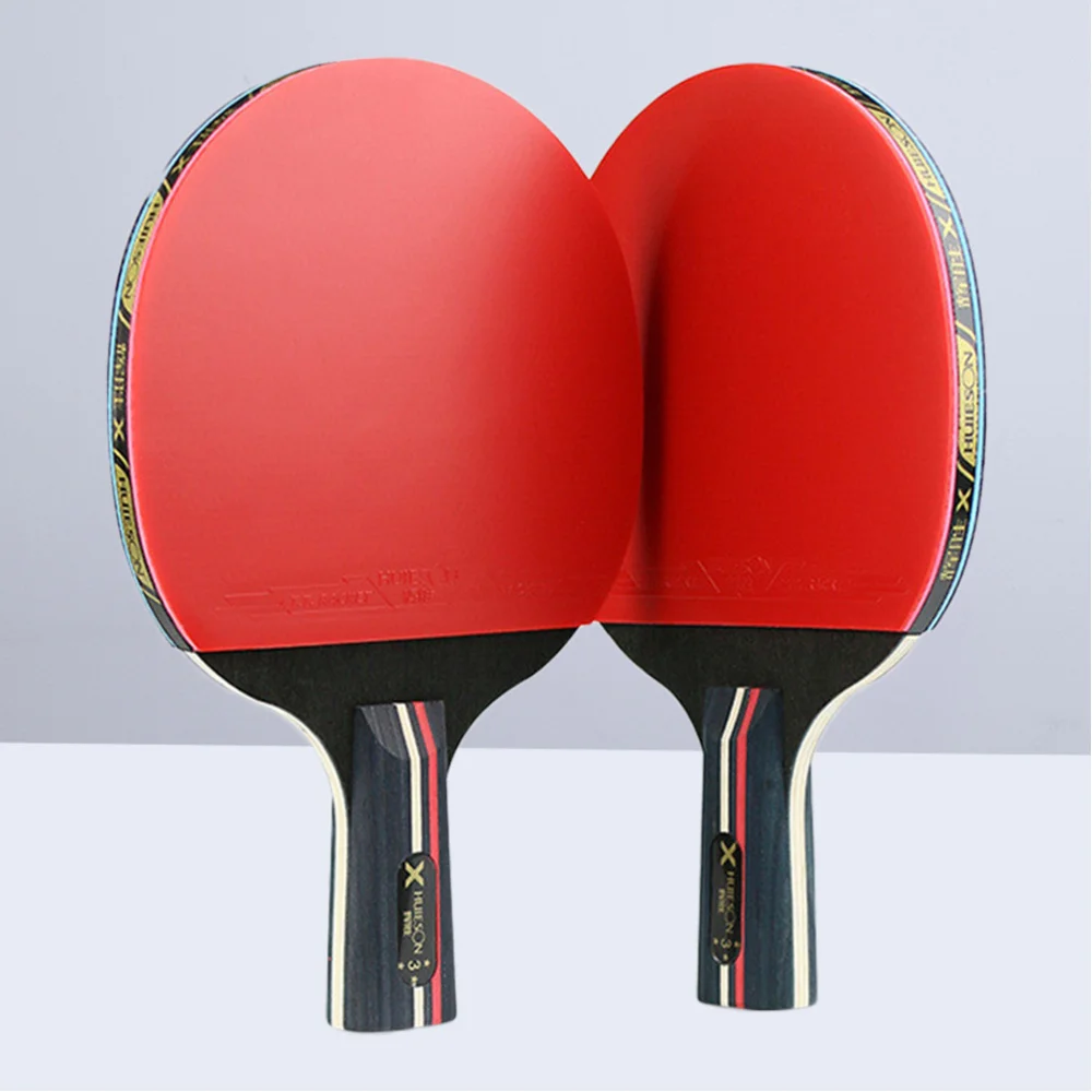 

1 Set/2PCS Professional Three Star Table Tennis Rackets Easy to Use Pong Rackets for Beginners Training Sport (1PC Straight Hand