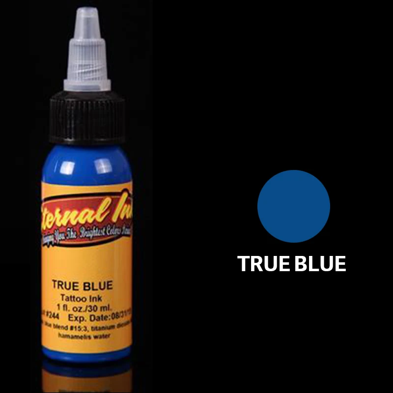 true blue Перманентный набор чернил для татуировки пигмент tinta Татуировка tinta de tatuar хна чернила Перманентный пигмент tinta tatuagem - Цвет: true blue