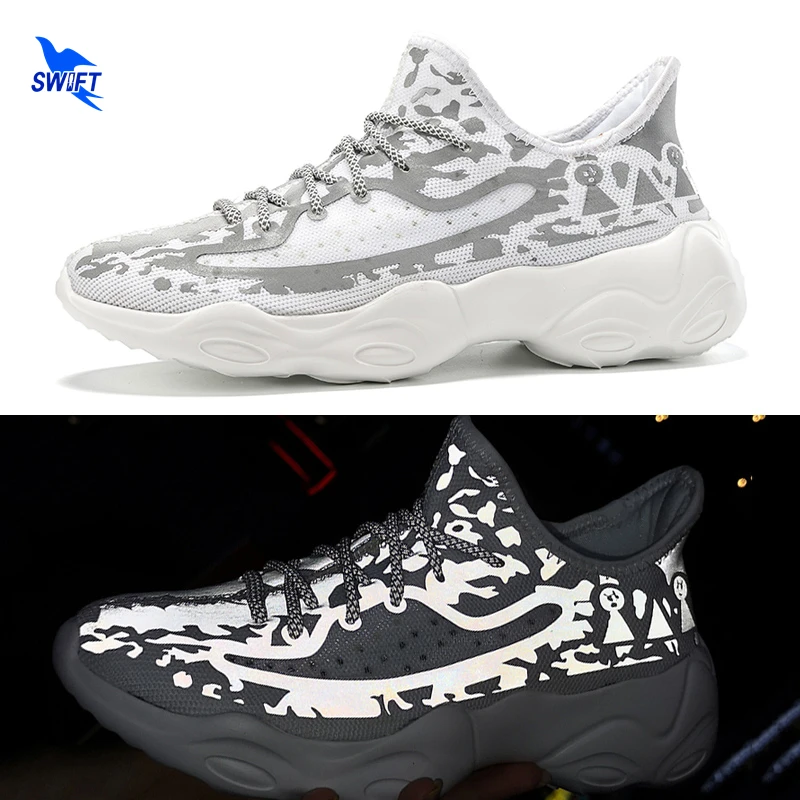 Флуоресцентные кроссовки для бега мужчин и женщин размер 35 45 спортивная обувь