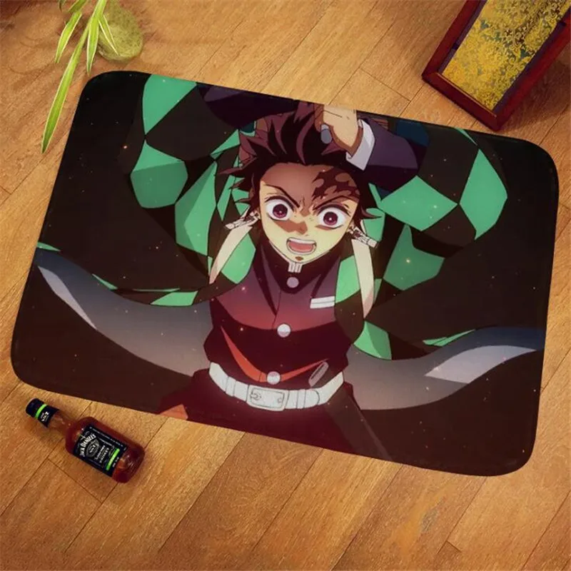 

Demon Slayer Carpet Anime Figure Kimetsu No Yaiba Tanjirou Nezuko Zenitsu Inosuke Non-slip Mat Action Figures Toys Dolls Figma