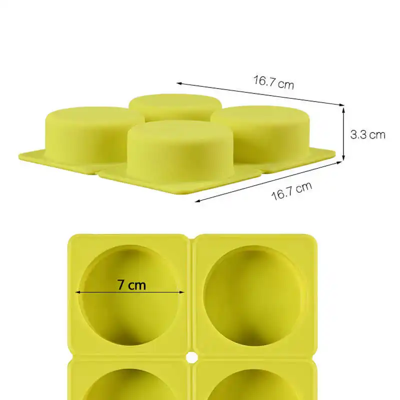 

Four Round Circles Silicone Cake Molds Cake Decorating Tools Chocolate Gum Paste Fondant Muffin Baking Soap Molds Heat Resistant