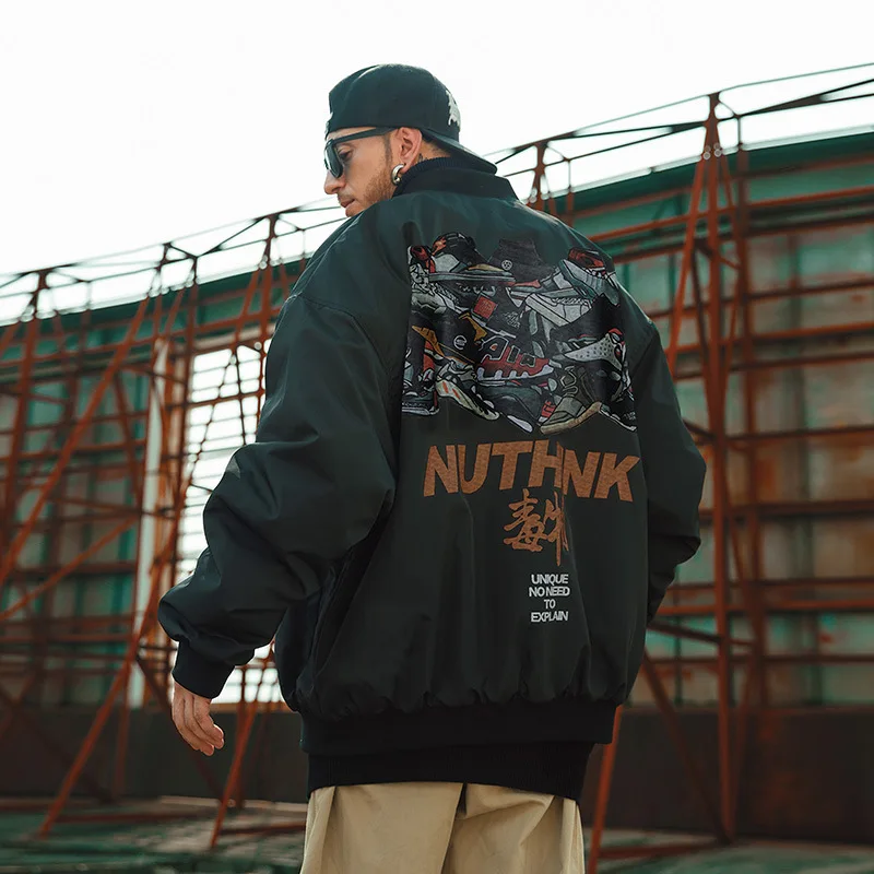 Мужская зимняя короткая теплая куртка бейсбольная рубашка для